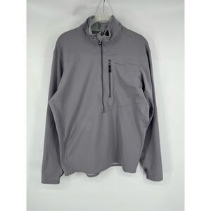 Patagonia Men’s R1 Pullover Gray Size Large USA Made Quarter Zip Fleece Pullover